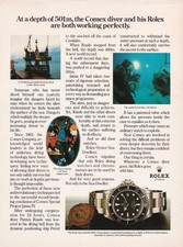 ROLEX Sea-Dweller Comex Diver Original 1985 Print Ad 2 Pages!!