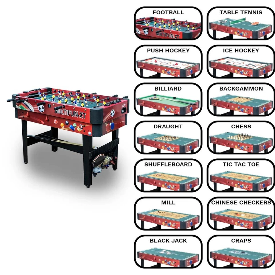 Carromco Multifunktionstisch Multifun-xt 14in1 Multigame Spieletisch 06114