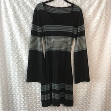 PrAna Sydney Sweater Dress Size Small Black Gray Long-Sleeve Winter