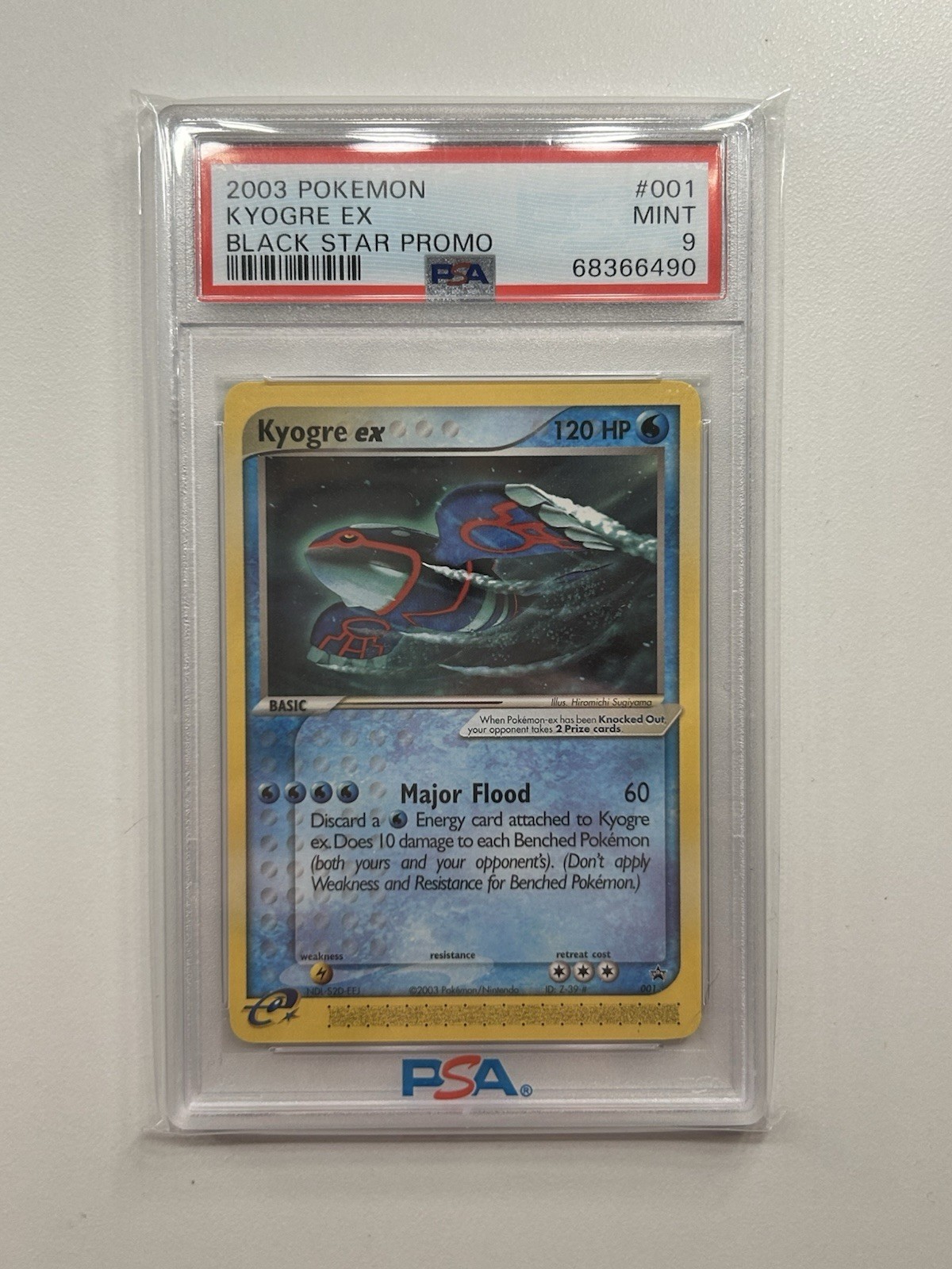 2003 Pokemon Black Star Promo 001 Kyogre Ex PSA 9 Mint