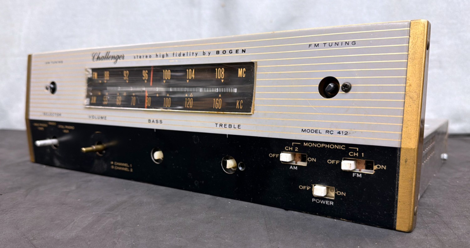 Vintage Bogen Challenger RC-412 Stereo Tube AM/FM Receiver Parts Repair