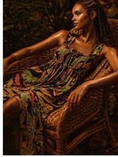 Farm Rio *NEW* Cool Foliage Sleeveless Maxi Dress