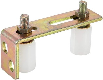 Slide Gate Guide Roller with L Post Bracket, Adjustable Dual Nylon Rollers Gate