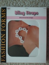 Fashion Forms Pearl or Rhinestone Bra Bling Adjustable Straps Size S/M NIP