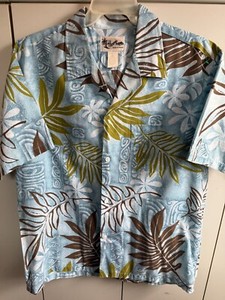 Howie XL Oversze Monstera & Areca on Blue/Mint
