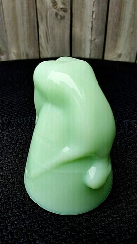 McKee Style JADEITE JADITE Bottoms Up Shot Glass Cup Rosso Green - Picture 4 of 12