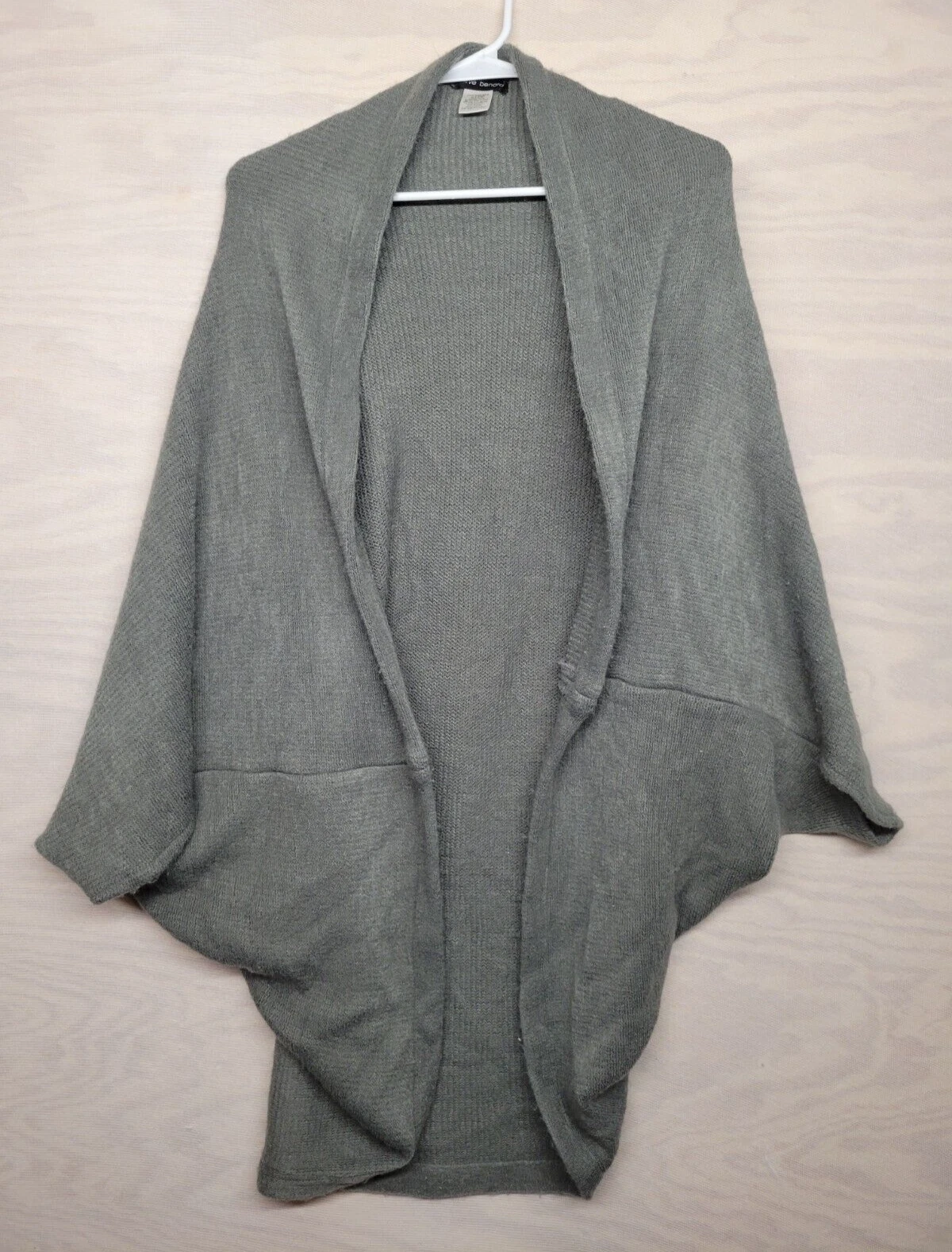 Harve Benard Women's Size One Size Poncho Cape Green Open Front 100% Acrylic