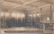 RPPC Postcard IOOF Lodge Room Painted Post NY 