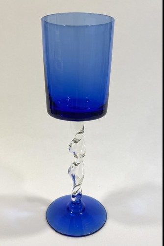 Vintage Blefeld Hand Blown Crystal Cordial Glasses Twisted Stem • Set of 5 - Picture 4 of 5