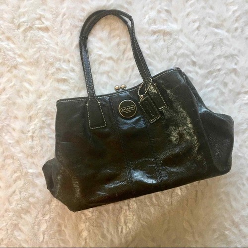coach leather purse black