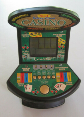 Excalibur 5 In 1 Deluxe Virtual Casino Battery Operated Mini Tabletop Game