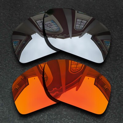 US Silver&Orange Polarized Replacement Lenses For-Oakley Triggerman