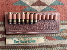 Fits (12) 45 LC Caliber Bullet Carrier Cartridge Belt Slide Holder Leather USA