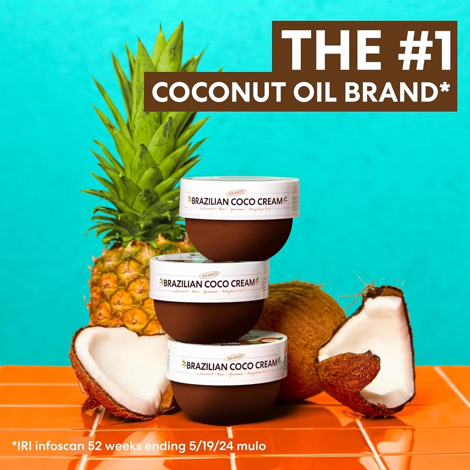 Palmer's Fórmula Aceite de Coco Brasileño Crema de Coco con Vitamina E, 8.8 Fl Oz Mejor Foto 3 de 4