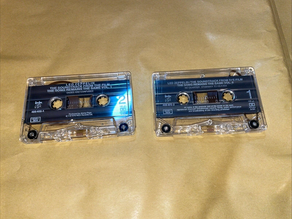 LED ZEPPELIN -THE SONG REMAINS THE SAME Vol 1 & 2 - 2x Cassette Vgc 1976 - Image 3 of 3