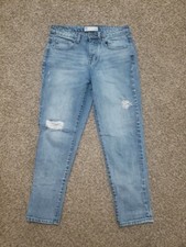Women's RSQ Size 1 / 25 Boyfriend Distressed Button Fly Jeans Inseam 25"