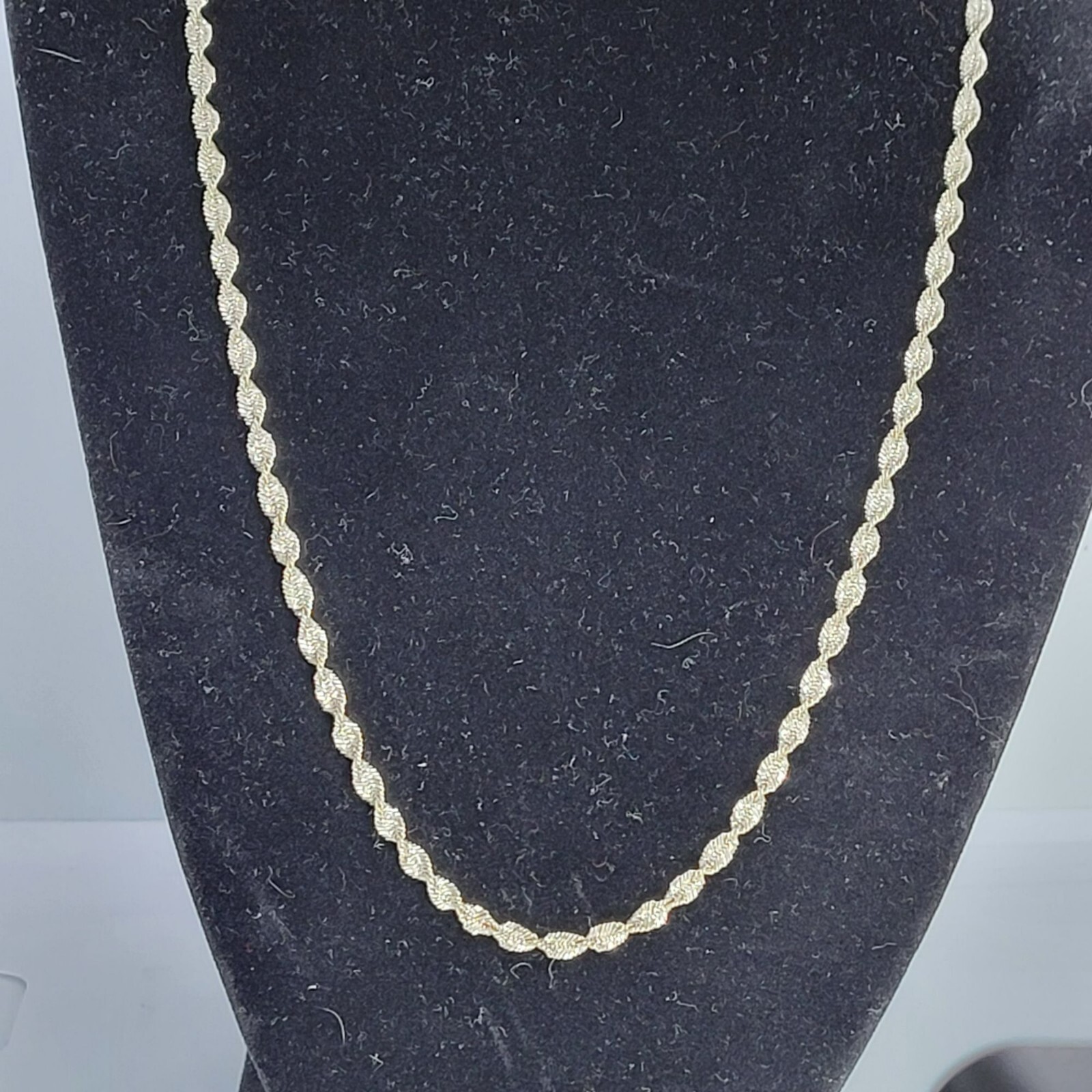 Vintage Silver 925 FAS Twisted Chain Necklace 20" mar… Gem