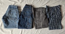 Boys Size 7-8 Denim Jeans , Cargo Corduroy , Plaid Pants, CHOICE 100 Cotton VTG