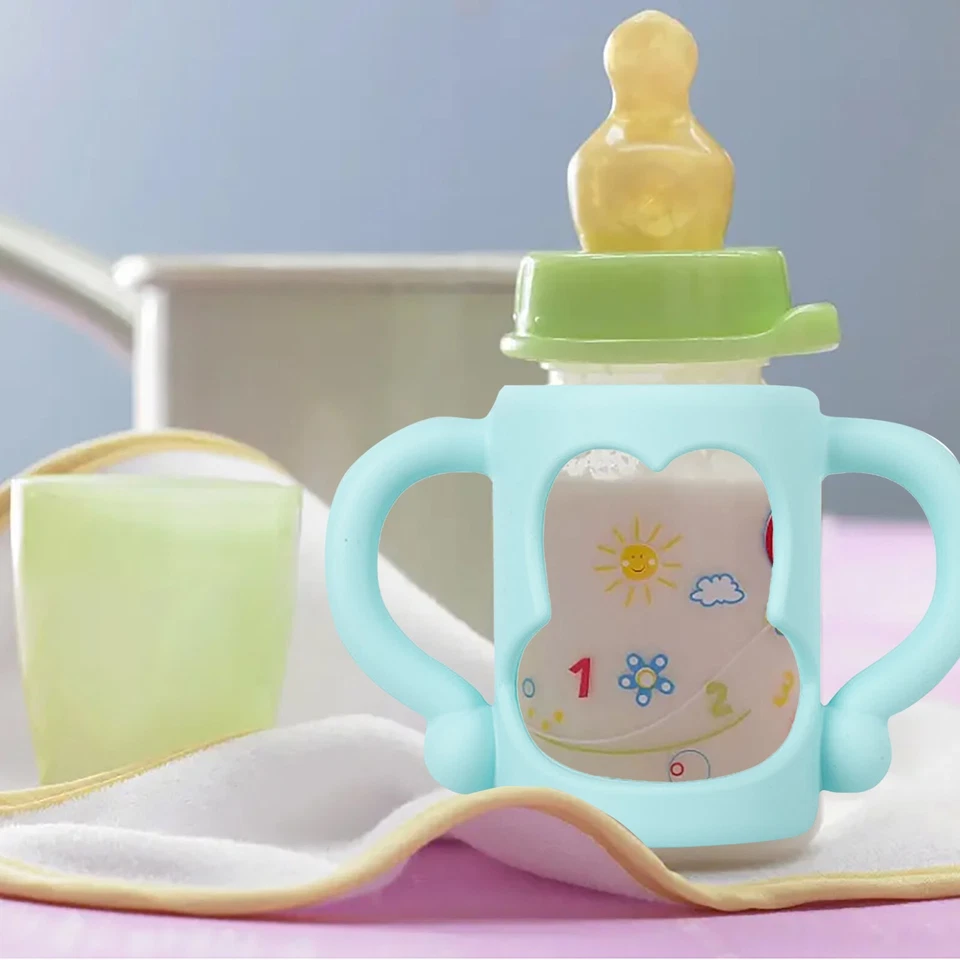 1-2 Stück Silikon Baby Flaschengriffe mit einfachen Griffgriffen zum Halten - Bild 2 von 4