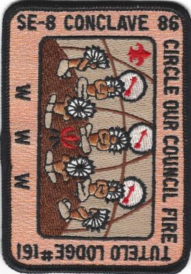 OA 161 Tutelo SE-8 Conclave 86 Circle Our Council Fire BLK Bdr. BRMC [MX-7193]