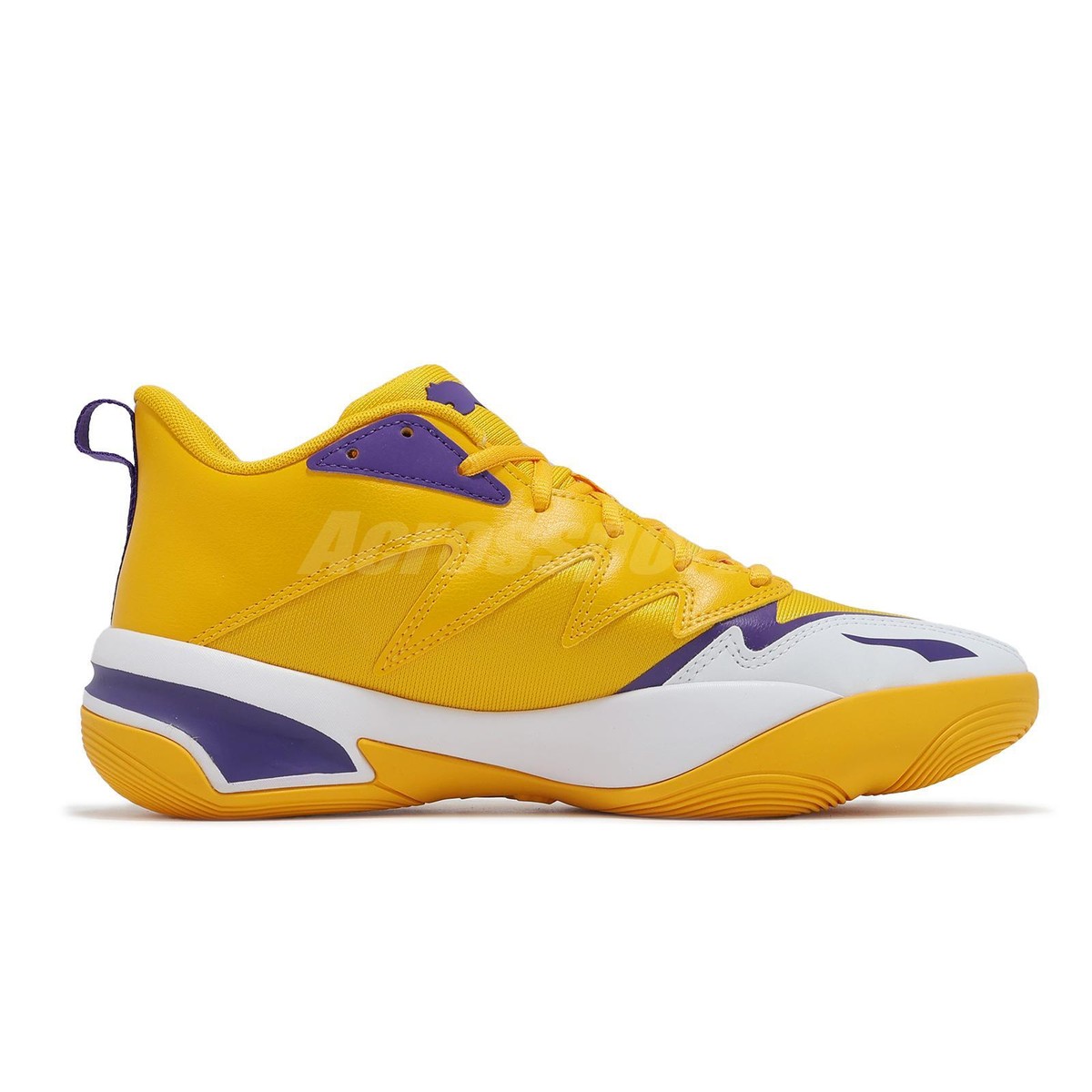 Puma Genetics Lakers Yellow Sizzle White Men Basketball Shoes