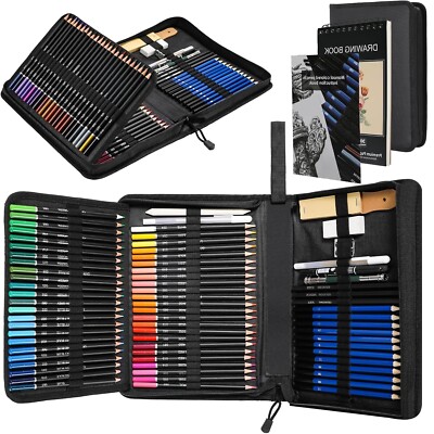 Basic Colours Buntstift-Set 97 Professionelles Farbstift-Set Inklusive Buntstift