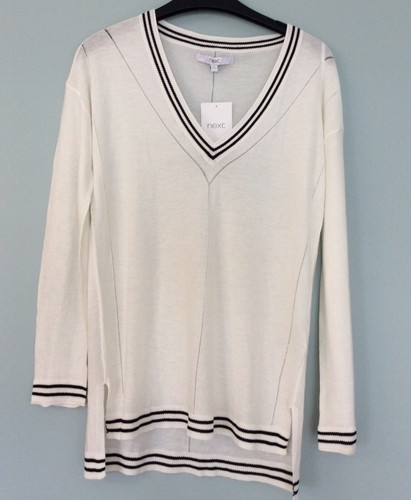 Next Cream V Neck Jumper Size 8 | eBay