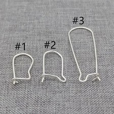 2 Sterling Silver Kidney Ear Wires Earring Wires for Earring Component