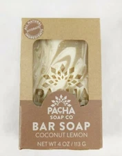 Pacha Soap Co. Coconut Lemon 4 ounces Handcrafted Natural Hydrate NEW