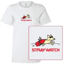 Teddy the Dog T Shirt Straywatch Ladies  Crew Neck Tee Baywatch Parody Beach Ltd