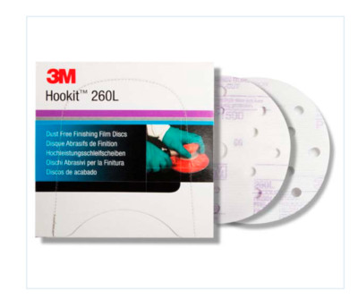 3M P1000 Hookit 150 mm Abschlussfolie Schleifscheibe 260L 15 Loch x 50 Stück 51055