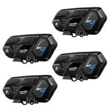 M1-S Pro 2000M Motorcycle Intercom Helmet Bluetooth Headset 10 Riders Interphone