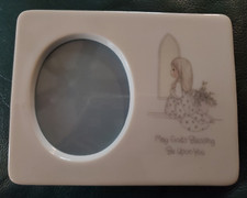 Precious Moments 3 x 2.5 in Picture Frame Vintage Enesco White - Rare