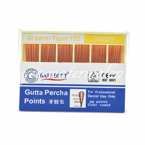 60 Pcs Dental Endodontic Absorbent Points Gutta Percha Taper 0.04 GAPADENT New - Picture 14 of 18