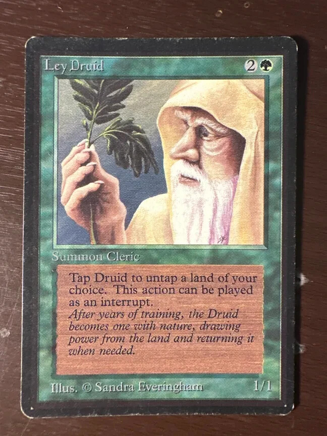 Magic the Gathering MTG Very Good+ - Ley Druid: Limited Beta Edition
