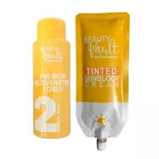 Beauty Vault Rejuvenating Toner 120ml & Tinted Sunscreen SPF45, 50g
