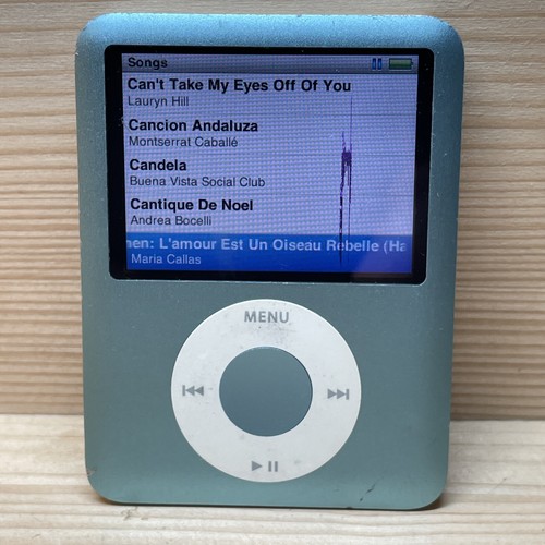 1002 Songs Apple iPod Nano 3rd Generation Model A1236 8GB Light Blue - Picture 15 of 19
