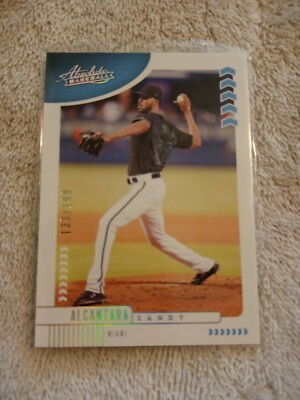 2020 SANDY ALCANTARA PANINI ABSOLUTE #56 SP FOIL #D/199 CARD MIAMI MARLINS PWE