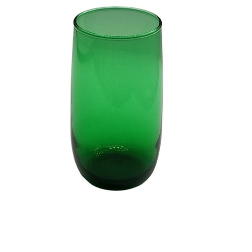 Anchor Hocking Glassware Forest Green ROLY POLY Ice Tea Tumbler 13 Ounces 5" - Picture 3 of 6