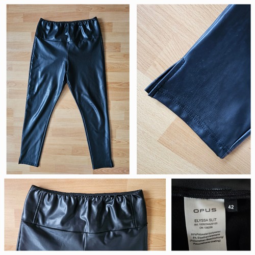 Hochwertige Lederimitat Leggings skinny OPUS schwarz Gr. 42 ***SUPER***