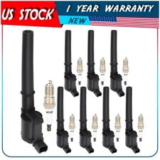 8 For 5.4L 4.6L V8 Ford Mustang Lincoln Navigator Ignition Coil Spark Plug 04