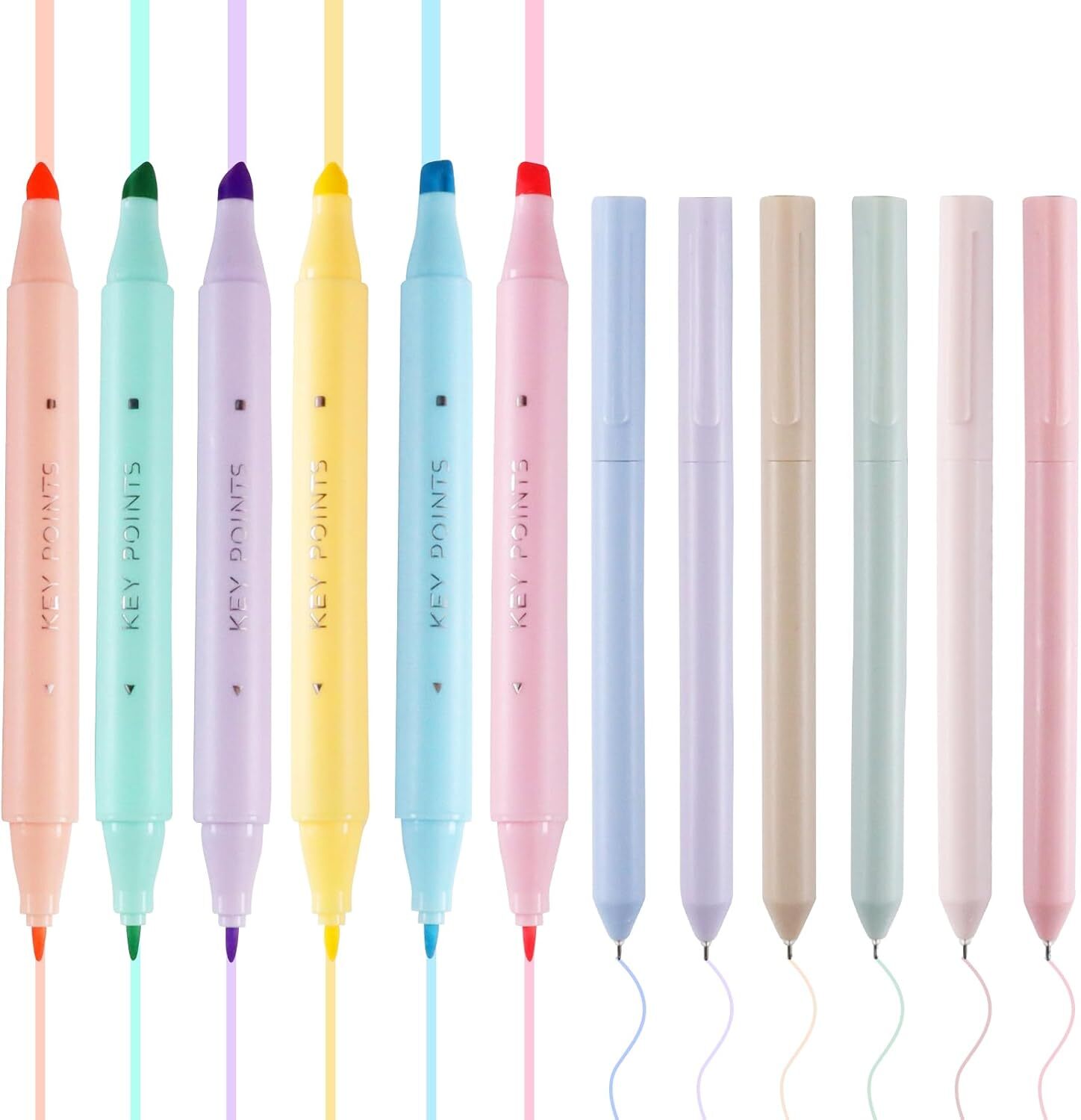 Bible Highlighters and Gel Pens, 12 Pack, No 1 Count (Pack of 12), Multicolor-image