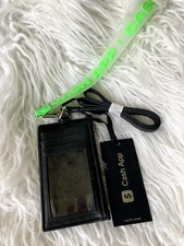 Limited Edition Black Cash App Unisex Wallet 5.25 x3 in Wristlet or Lanyard