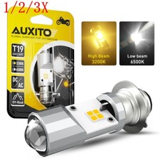 1/2/3X Moto ATV UTV Blanco y Ámbar T19 P15D Faro LED Bombilla