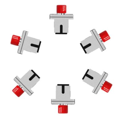 6-Pack SC to FC Fiber Optic Coupler with Flange Simplex UPC SM/MM Metal Hybri...
