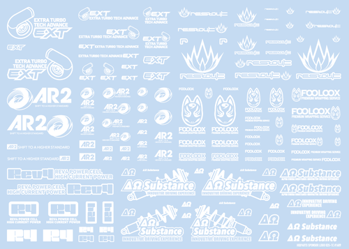 HiQ Parts Sponsor Logo Decal 02S White (1pc) - Picture 1 of 4