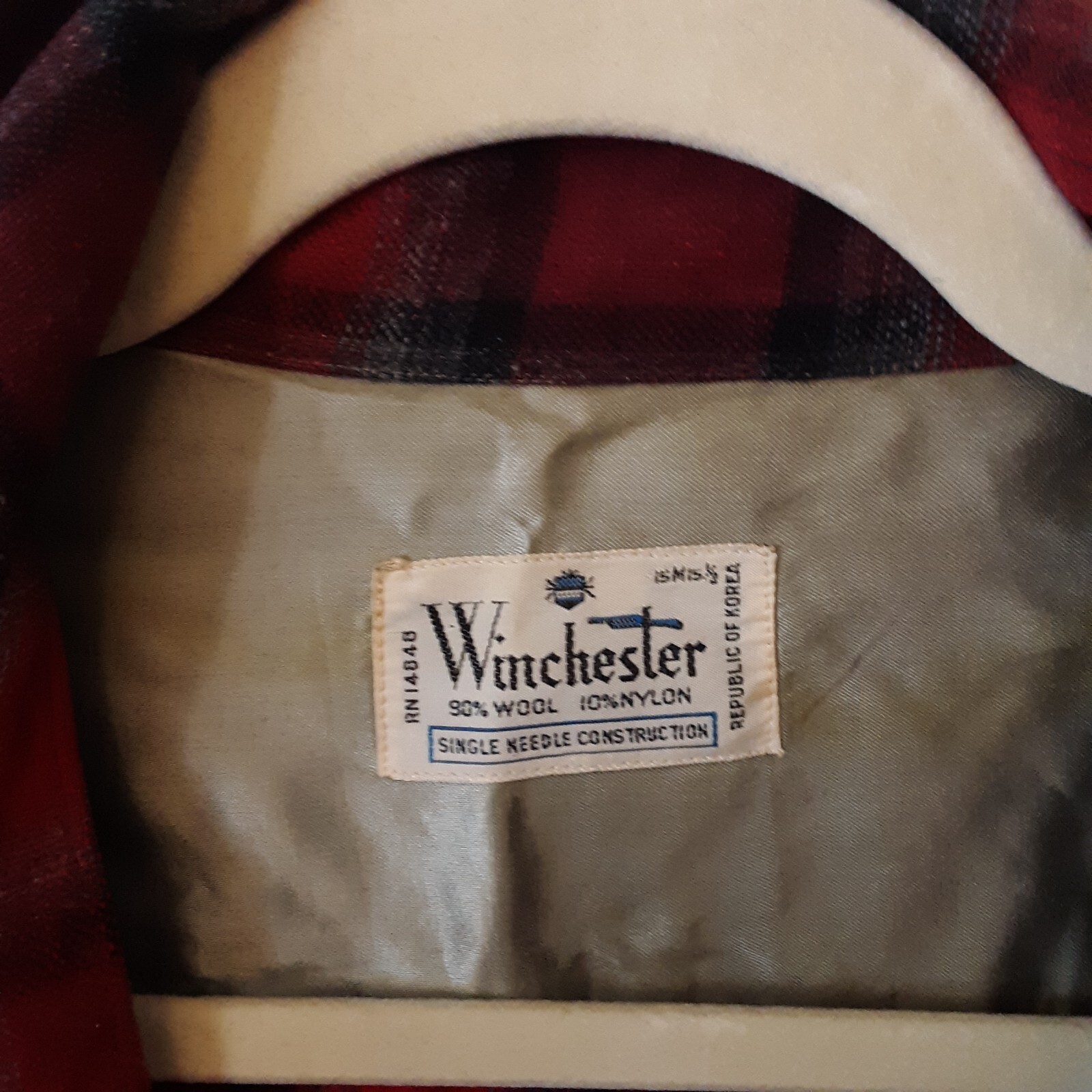 Vintage Winchester Wool Western Wear mens Shirt Plaid… Gem