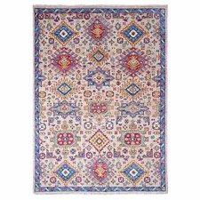 9' x 11'10" Buttery Brown Geometric Design Wool Hand Knotted Oriental Rug R84645