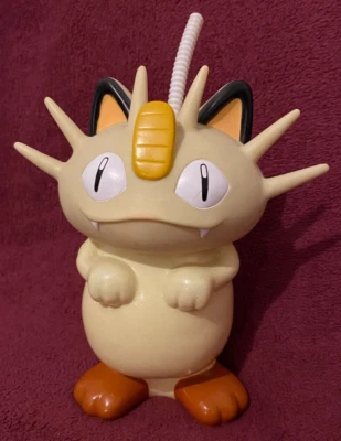 FIGURINE / GOURDE - POKEMON - MIAOUSS - 22 cm - 1998 - TBE - Photo 1/2