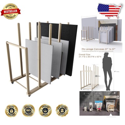 Multi-Functional Art Rack - 4 Shelves, Portable Design for Canvas Boards & More